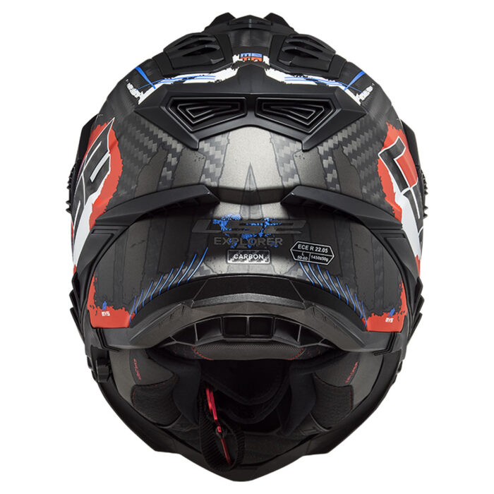 Kaciga LS2 Enduro MX701 EXPLORER EXTEND CARBON crveno crna - Slika 3