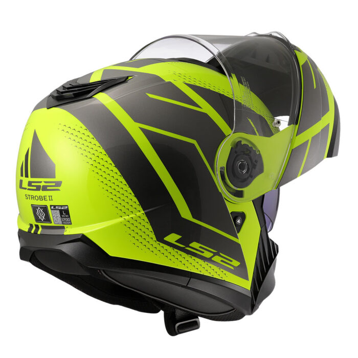 Kaciga LS2 Flip Up FF908 STROBE II CODE žuto siva - Slika 9
