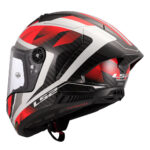 Kaciga LS2 Full Face FF805 THUNDER CARBON GP AERO RAUTE belo crvena - Slika 3