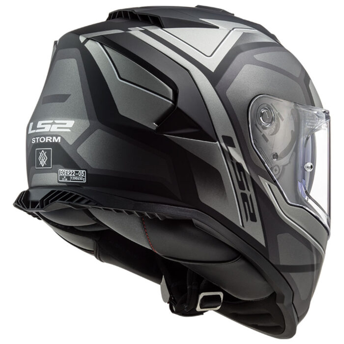 Kaciga LS2 Full Face FF800 STORM II FASTER mat titanium sa naočarima - Slika 6