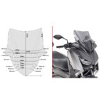 Vizir zatamnjeni GIVI Yamaha X-MAX 300 (17-22) D2136S