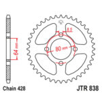 Lančanik zadnji JT JTR838-39-50-15015 (428)39 zuba - Slika 5