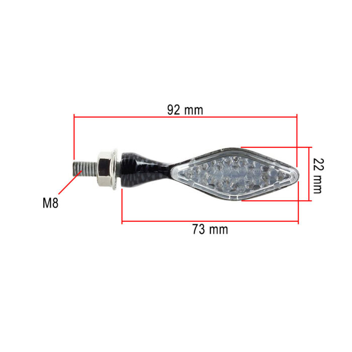 Žmigavci univerzalni carbon LED homologovani - Slika 3