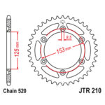 Lančanik zadnji JTR210-49SC 49 zuba