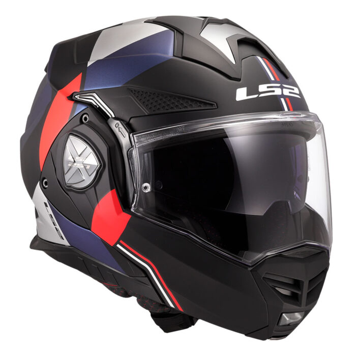 Kaciga LS2 Flip Up FF901 ADVANT X ULTRA crno plavo crvena sa naočarima - Slika 7