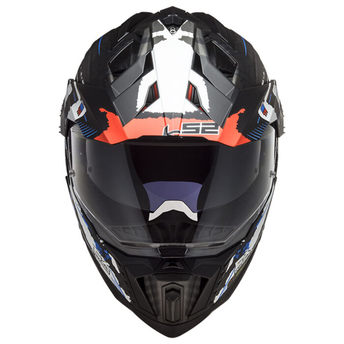 Kaciga LS2 Enduro MX701 EXPLORER EXTEND CARBON crveno crna - Slika 4