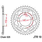 Lančanik zadnji JT  JTR745-38 (525)38 zuba - Slika 8