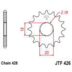 Lančanik prednji JT  JTF736-15 (520)15 zuba - Slika 6