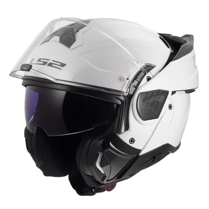 Kaciga LS2 Flip Up FF910 ADVANT II SOLID bela - Slika 7