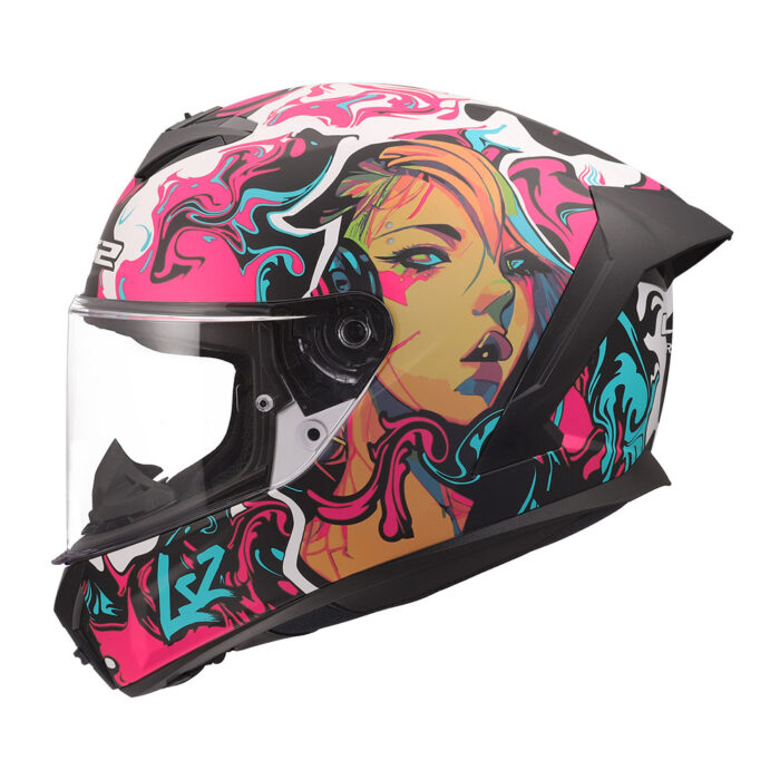 Kaciga LS2 Full Face FF820 RAPID III CYBERG ljubičasta - Slika 2