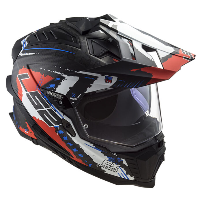 Kaciga LS2 Enduro MX701 EXPLORER EXTEND CARBON crveno crna - Slika 5