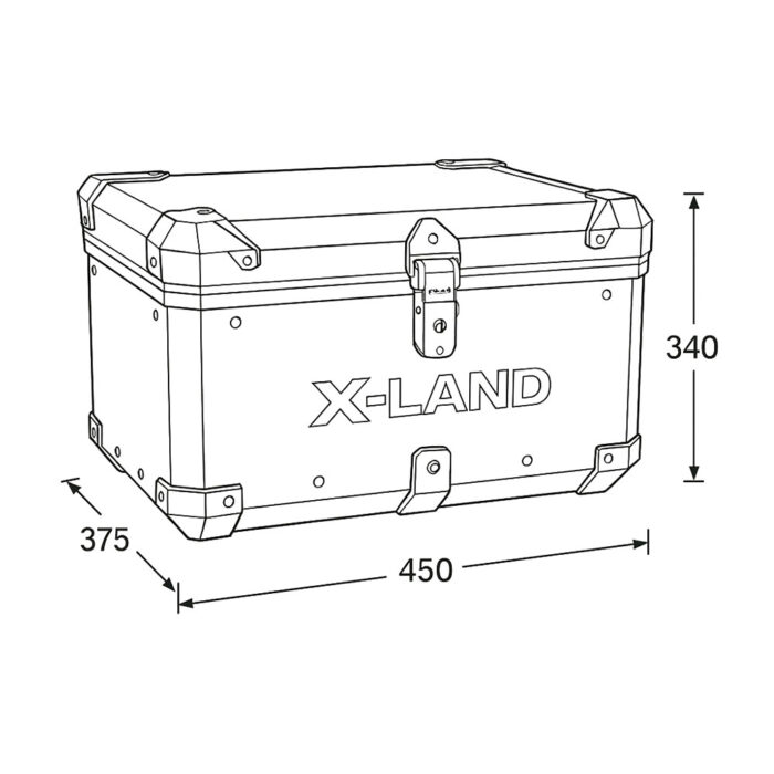 Centralni kofer X-LAND PLASTIČNI crni 56L - Slika 4