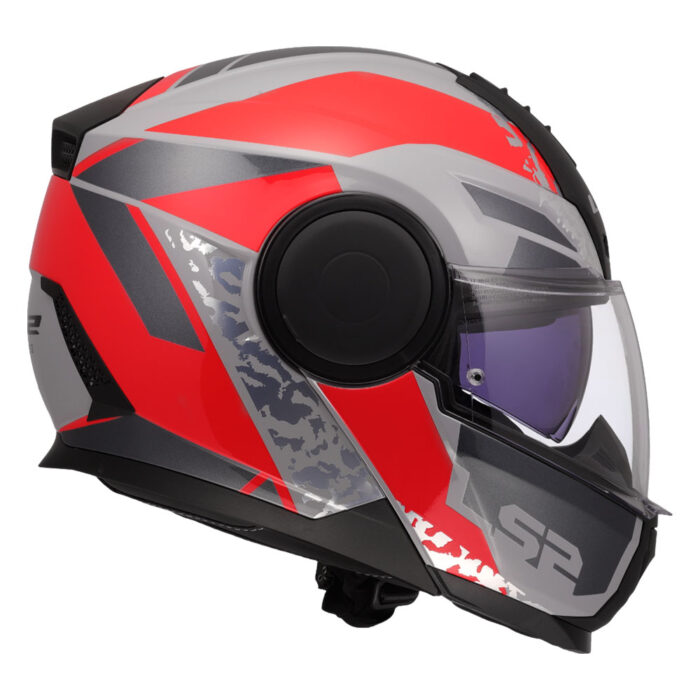 Kaciga LS2 Flip Up FF902 SCOPE II OXYD sivo crvena - Slika 6