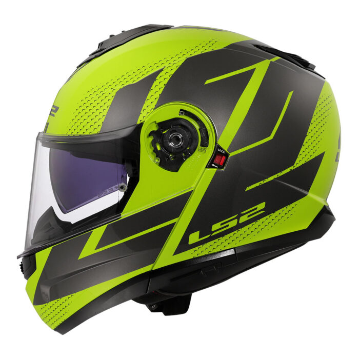 Kaciga LS2 Flip Up FF908 STROBE II CODE žuto siva - Slika 2