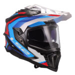 Kaciga LS2 Enduro MX701 EXPLORER CARBON FRONTIER II belo plavo crvena - Slika 7