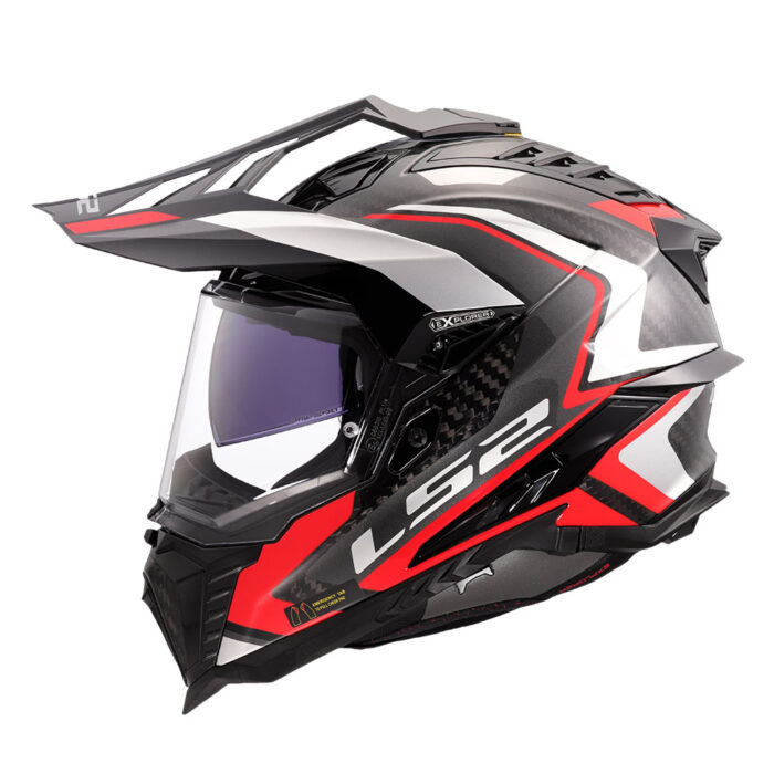 Kaciga LS2 Enduro MX701 EXPLORER CARBON FRONTIER II crvena - Slika 2