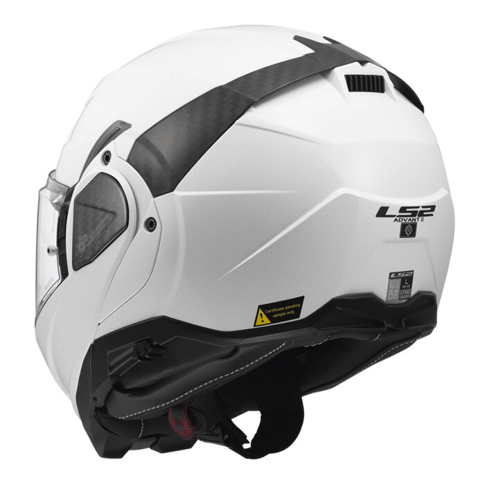 Kaciga LS2 Flip Up FF910 ADVANT II SOLID bela - Slika 3