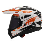 Kaciga LS2 Enduro MX702 PIONEER II NAMIB belo narandžasta - Slika 2