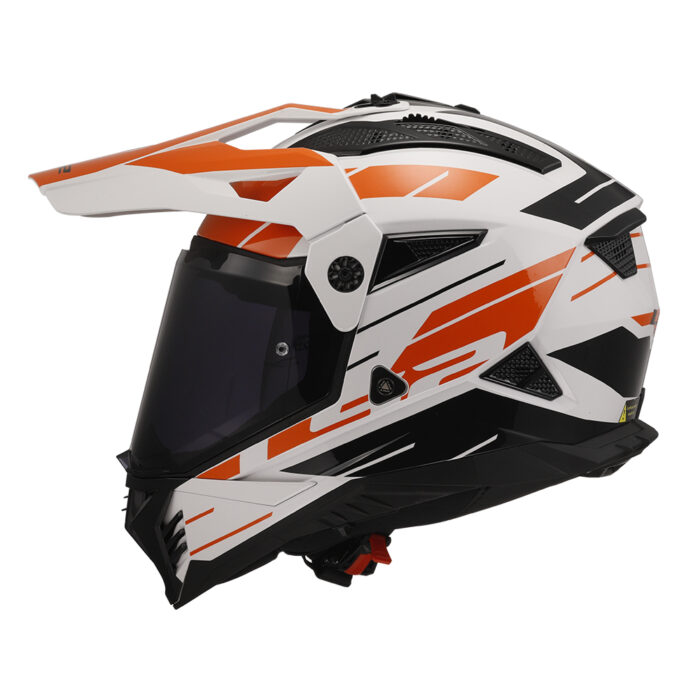 Kaciga LS2 Enduro MX702 PIONEER II NAMIB belo narandžasta - Slika 2