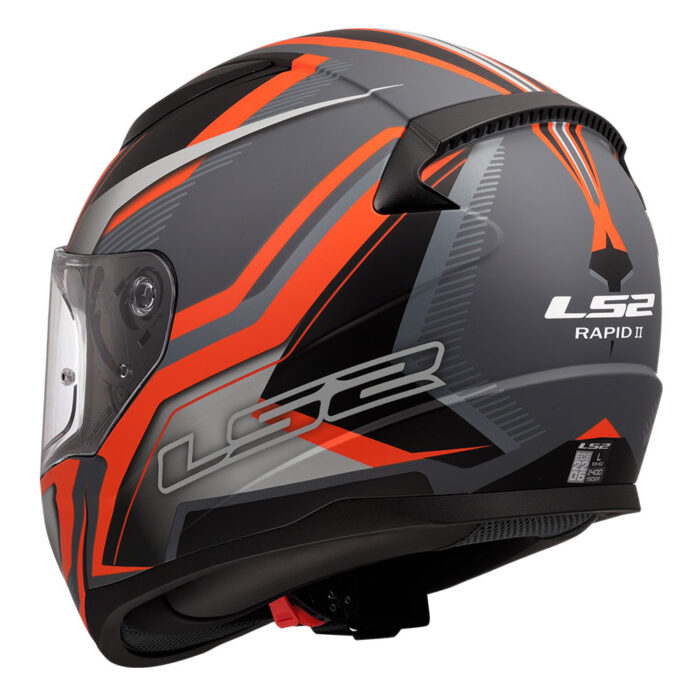 Kaciga LS2 Full Face FF353 RAPID II FLITZ narandžasto siva - Slika 3