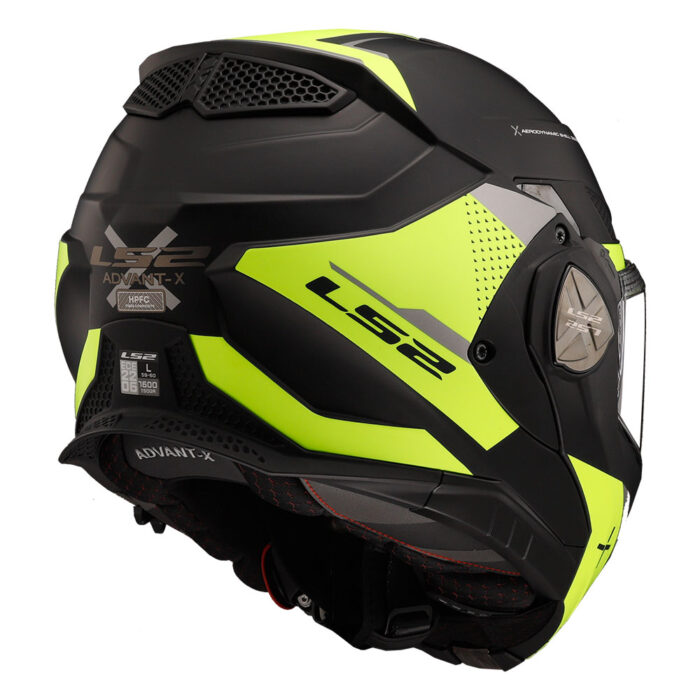 Kaciga LS2 Flip Up FF901 ADVANT X OBLIVION mat crno žuta sa naočarima - Slika 3