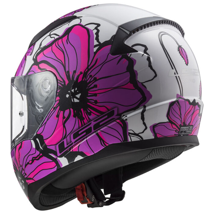 Kaciga LS2 Full Face FF353 RAPID II POPPIES roza - Slika 3