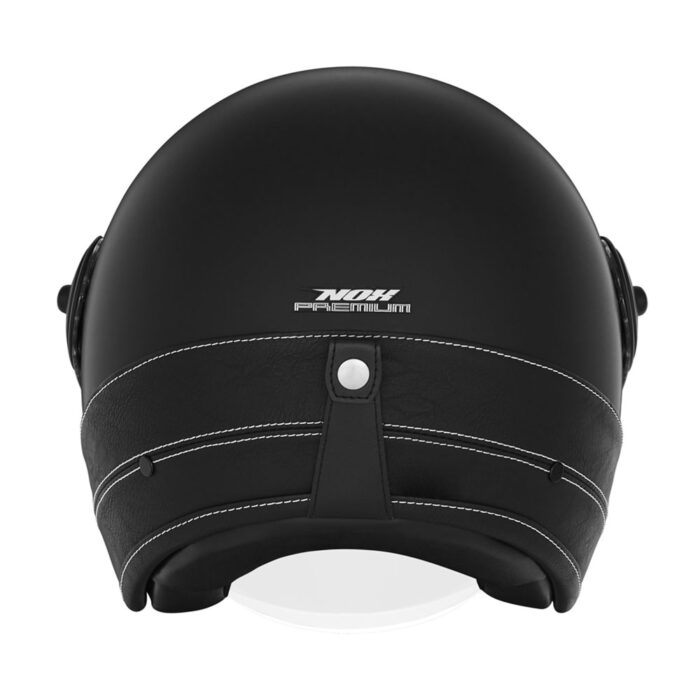 Kaciga NOX HERITAGE PREMIUM crna sa crnom kožom - Slika 2