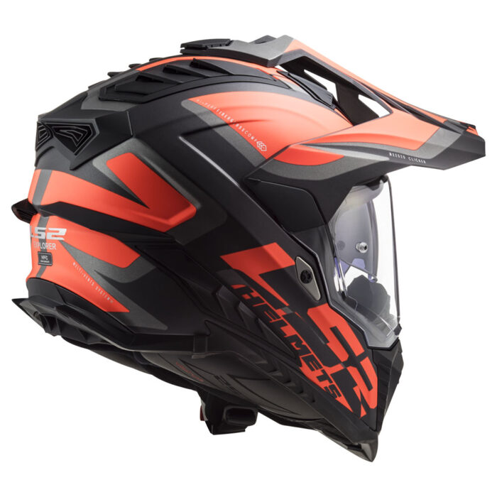 Kaciga LS2 Enduro MX701 EXPLORER ALTER mat crno narandžasta - Slika 7
