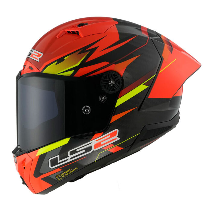 Kaciga LS2 Full Face FF805 THUNDER CARBON GP AERO FIRE crveno crna - Slika 2