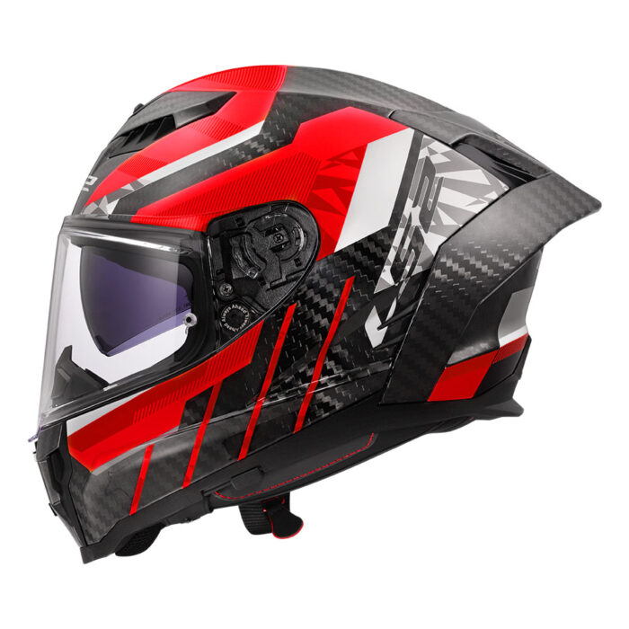 Kaciga LS2 Full Face FF807 DRAGON CARBON TRAX crvena - Slika 2
