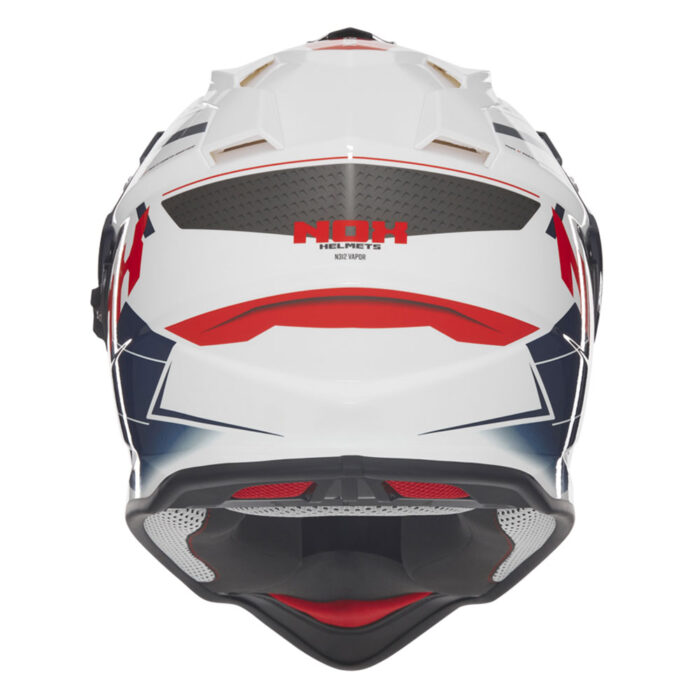 Kaciga NOX Enduro sa vizirom N312 VAPOR belo plavo crvena - Slika 3