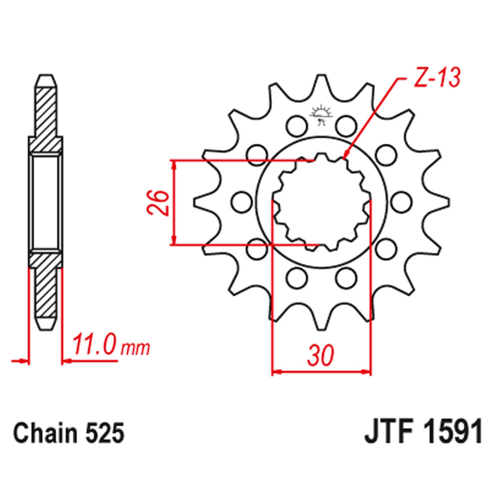 b9d97da5-4857-4846-a5c8-ec56183af329.jpg Lančanik prednji JT JTF1591-16 (525) 16 zuba - Slika 1