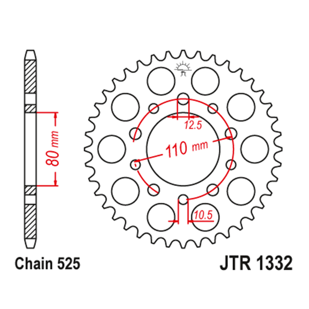 bd63f570-a3f6-4ada-a7b8-8bc3d40af6c9.jpg Lančanik zadnji JT JTR1332-40-50-29006 (525) 40 zuba - Slika 1