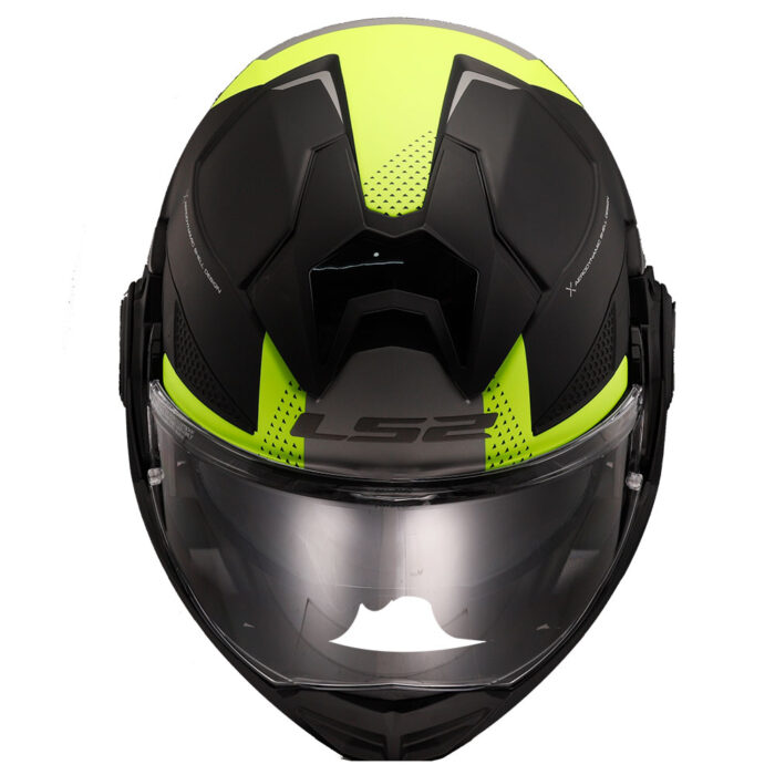 Kaciga LS2 Flip Up FF901 ADVANT X OBLIVION mat crno žuta sa naočarima - Slika 5