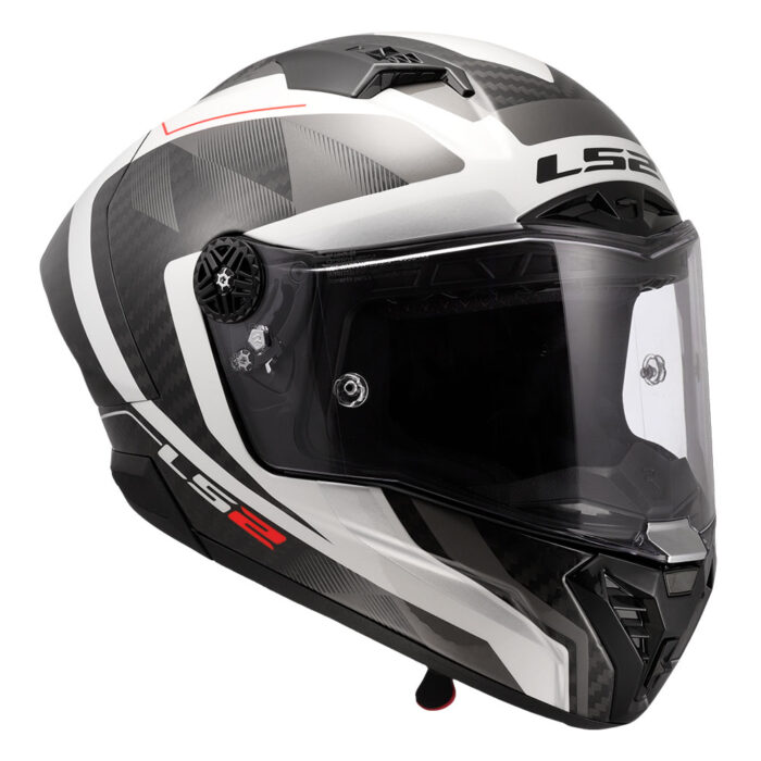 Kaciga LS2 Full Face FF805 THUNDER CARBON GP AERO RAUTE belo siva - Slika 7