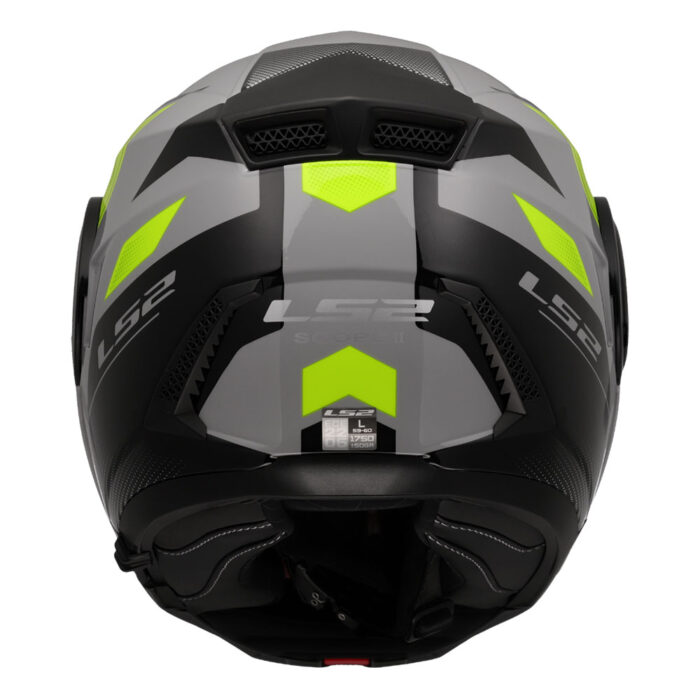 Kaciga LS2 Flip Up FF902 SCOPE II DURIA sivo žuta - Slika 4