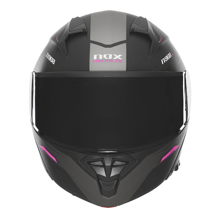 Kaciga NOX Flip Up N968 ULTRA sa naočarima mat crno roza - Slika 3