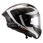 Kaciga LS2 Full Face FF805 THUNDER CARBON GP AERO RAUTE belo siva - Slika 6