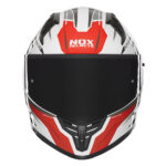 Kaciga NOX Full Face sa naočarima N401 CROWER  belo crvena - Slika 2