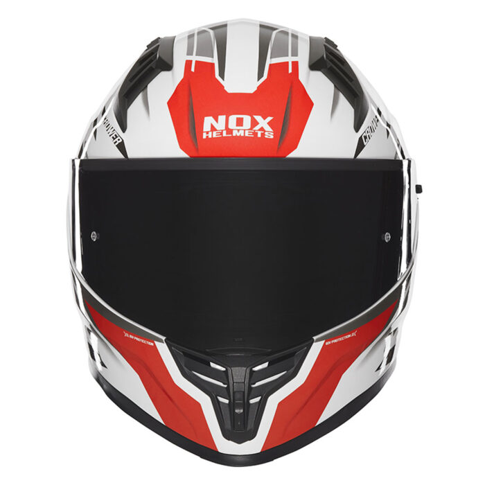 Kaciga NOX Full Face sa naočarima N401 CROWER  belo crvena - Slika 2