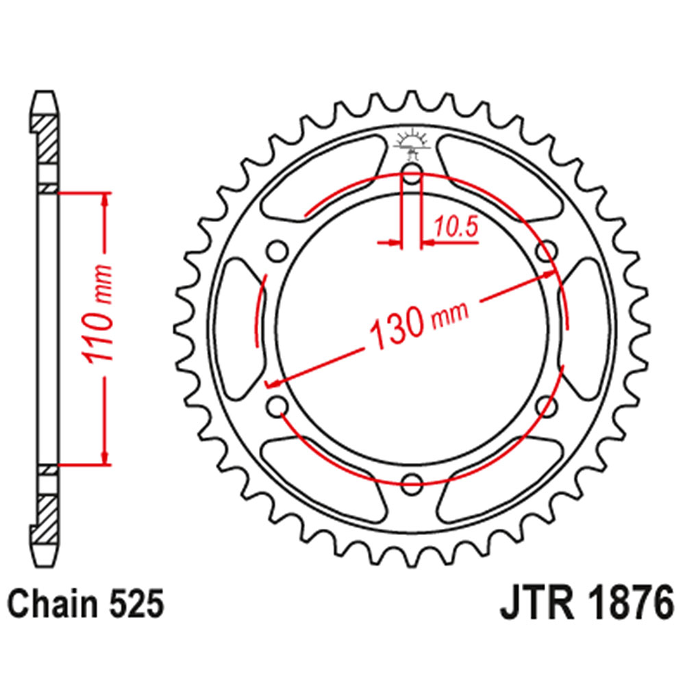 c7035eaa-8463-4883-b8a6-732f8cf3423b.jpg Lančanik zadnji JT JTR1876-42 (525) 42 zuba - Slika 1