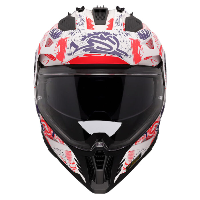 Kaciga LS2 Enduro MX702 PIONEER II FANTASY belo crveno plava - Slika 8