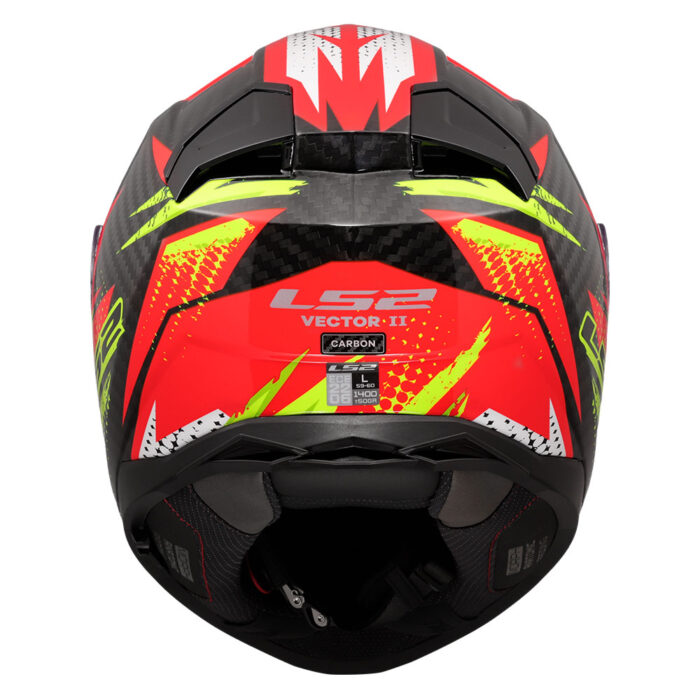 Kaciga LS2 Full Face FF811 VECTOR II CARBON TANTIC crveno žuta - Slika 4