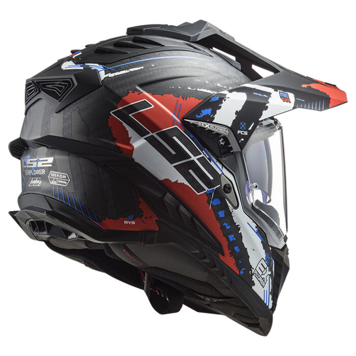 Kaciga LS2 Enduro MX701 EXPLORER EXTEND CARBON crveno crna - Slika 6