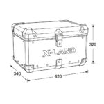 Centralni kofer X-LAND ALU crni 45L - Slika 4