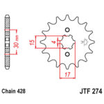 Lančanik prednji JT  JTF274-14 (428)14 zuba