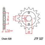 Lančanik prednji JT JTF1307-14-50-32050 (520) 14 zuba - Slika 3