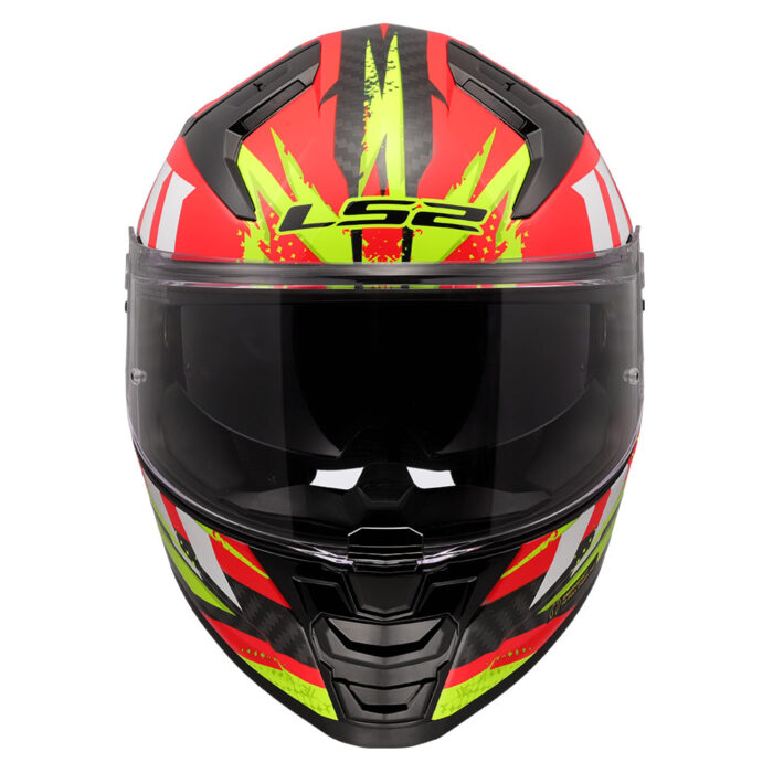 Kaciga LS2 Full Face FF811 VECTOR II CARBON TANTIC crveno žuta - Slika 8