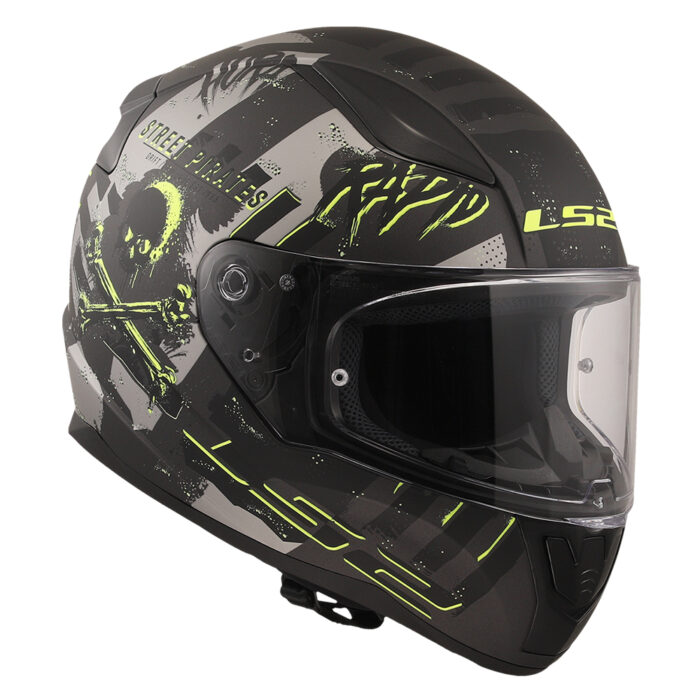 Kaciga LS2 Full Face FF353 RAPID II PIRATES mat titanium - Slika 5