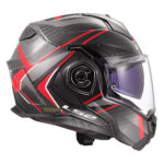Kaciga LS2 Flip Up FF901 ADVANT X FUTURE II carbon crvena sa naočarima - Slika 6